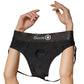 Ouch! Vibrating Strap-on Open Back Panty Harness in XS/S