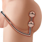 Blueline 2 Bead Stainless Steel Anal Hook & Cock Ring