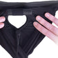 Ouch! Vibrating Strap-on Open Back Panty Harness in XL/2X