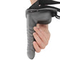Ouch! Ribbed 8 Inch Hollow Ballsy Strap-On in Gunmetal