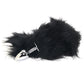 WhipSmart 3 Inch Metal Plug with Fox Tail in Black