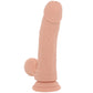 RealRock 7 Inch Vibrating Weighted Ballsy Dildo in Light