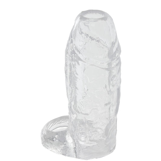 TitanMen 5 Inch Cock Sleeve with Ball Strap in Clear