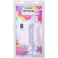 Crystal Jellies 8 Inch Curved Ballsy Dildo in Clear