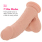 RealRock 7 Inch Vibrating Weighted Ballsy Dildo in Light