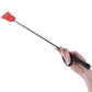 Leather Foot Riding Crop in Red