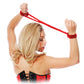 Fetish Fantasy Silk Rope Love Cuffs in Red