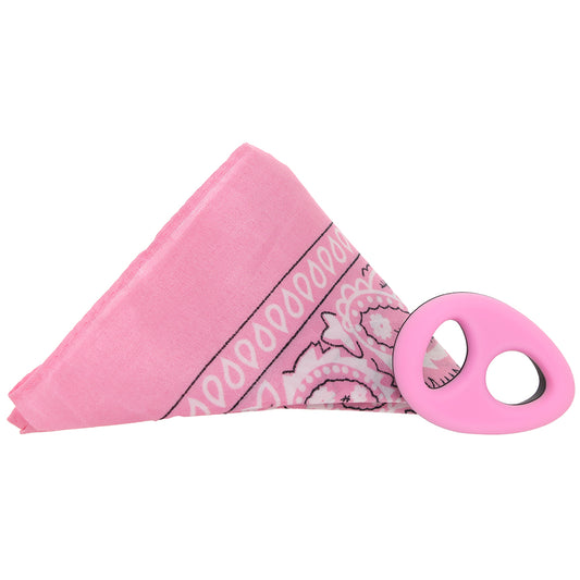 Rock Solid The Code C-Ring and Bandana Set in Pink