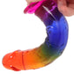 Crystal Jellies 7.5 Inch Classic Dildo in Rainbow