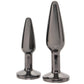 Rear Assets 2 Piece Butt Plug Kit in Gunmetal