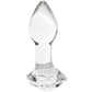 Clarity Utopian Bloom Glass Rose Butt Plug