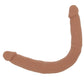 Silicone Studs Bend & Hold 16 Inch Double Dildo in Brown