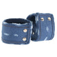 Ouch! Roughened Denim Ankle Cuffs in Blue