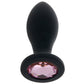 Booty Bling 3 Inch Jeweled Vibrating Butt Plug in Pink
