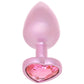 Booty Bling Pink Metal Jewelled Butt Plug in Large