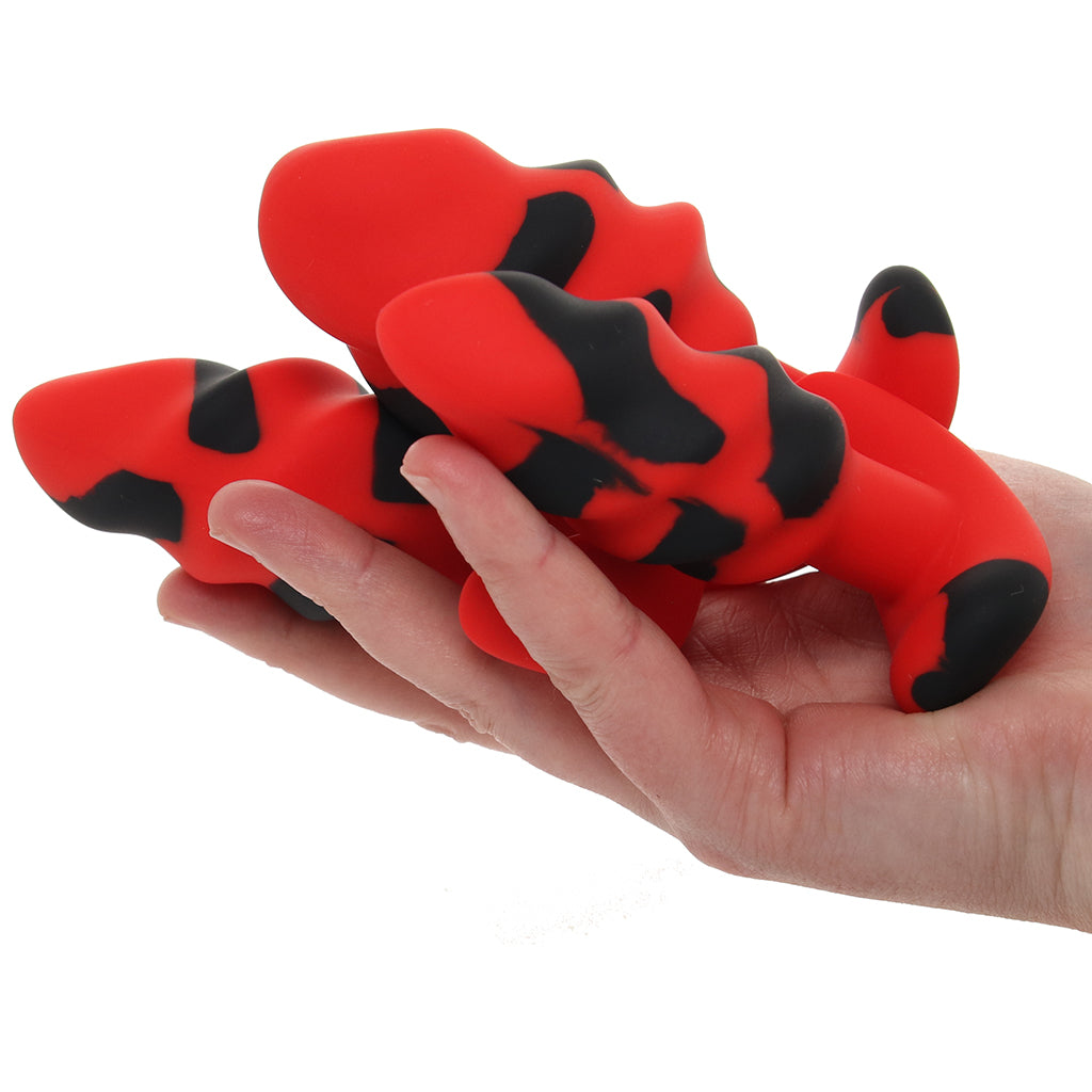 amazon vibration exercise machine Creature Cocks – Eye Of The Dragon Silicone Butt Plug – (Red/Black) main image 1