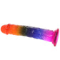 Crystal Jellies 7 Inch Classic Dildo in Rainbow
