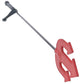Leather Devil's Riding Crop in Red