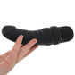 Black Velvet Veined Vibrating Dildo