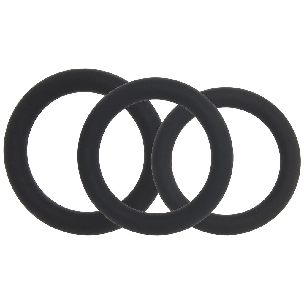 LEVELZ 3 Piece Classic Cock Ring Set in L-XXL