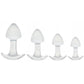 Walk Around Four Piece Butt Plug Trainer Set in Clear