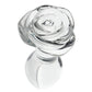 Clarity Utopian Bloom Glass Rose Butt Plug