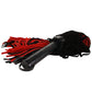 Long Suede Flogger in Black & Red