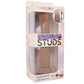 Silicone Studs Vibrating & Thrusting Dildo in Brown