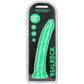 RealRock Glow In The Dark 10 Inch Slim Dildo in Green