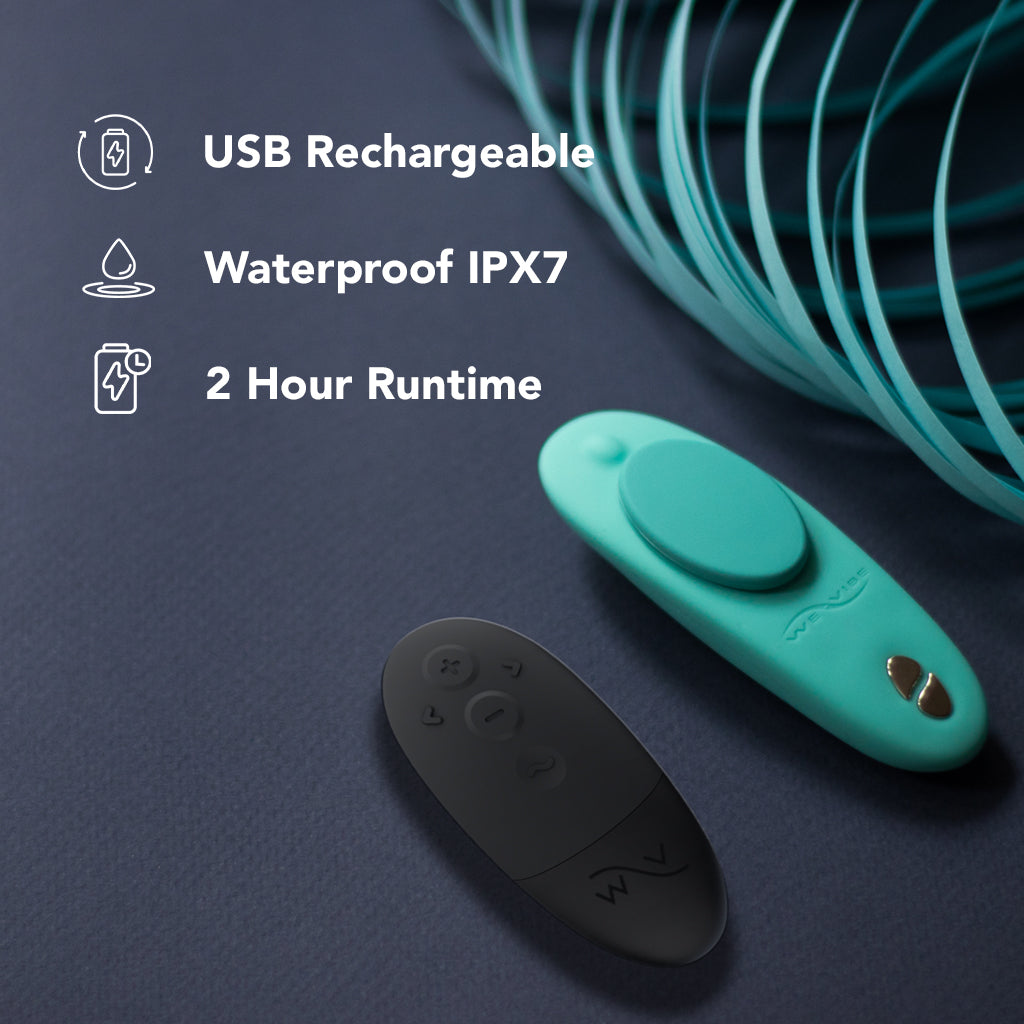 We-Vibe Moxie+ Wearable Clitoral Vibe in Aqua – PinkCherry Canada