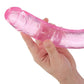 RealRock Crystal Jelly 18 Inch Double Dildo in Pink