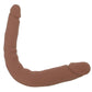 Silicone Studs Bend & Hold 12 Inch Dildo in Brown