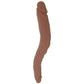 Silicone Studs Bend & Hold 12 Inch Dildo in Brown