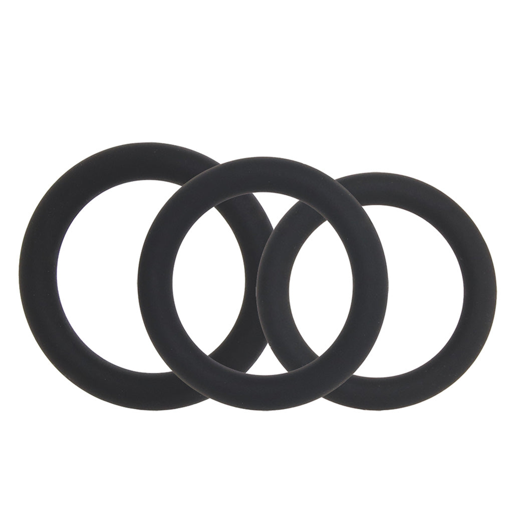 LEVELZ 3 Piece Classic Cock Ring Set in XS-M