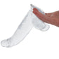 Crystal Jellies 8 Inch Curved Ballsy Dildo in Clear