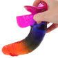 Crystal Jellies 8.5 Inch Cock & Balls Dildo in Rainbow