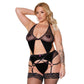 Pink Pussycat Strappy Garter Set XL