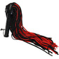 Long Suede Flogger in Black & Red