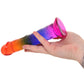 Crystal Jellies 7.5 Inch Classic Dildo in Rainbow
