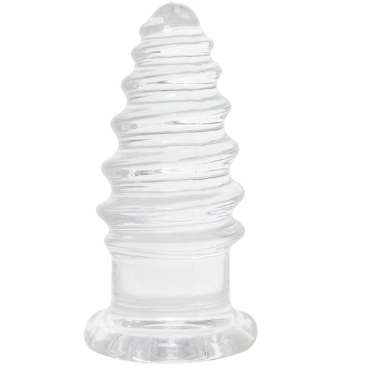 Crystal Jellies 5 Inch Anal Twist Butt Plug in Clear