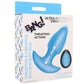 Bang! Thrusting & Vibrating Silicone Butt Plug in Blue