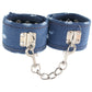 Ouch! Roughened Denim Ankle Cuffs in Blue
