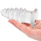 Crystal Jellies 5 Inch Anal Twist Butt Plug in Clear