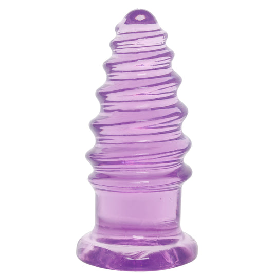Crystal Jellies 6 Inch Anal Twist Butt Plug in Purple
