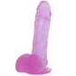 Crystal Jellies 8 Inch Realistic Ballsy Cock in Purple
