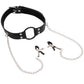 Open Mouth Gag with Nipple Clips