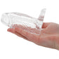 TitanMen 4.5 Inch Cock Sleeve with Ball Strap in Clear