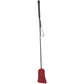 Leather Foot Riding Crop in Red
