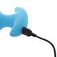 Bang! Thrusting & Vibrating Silicone Butt Plug in Blue
