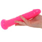RealRock 9 Inch Glow-in-the-Dark Slim Dildo in Pink